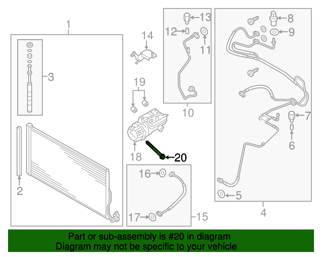 Compressor Assembly Mount Bolt N-105-850-02