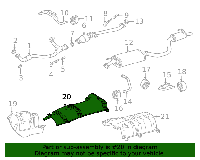 20202022 Toyota Highlander Heat Shield 587200E010 OEM Parts Online