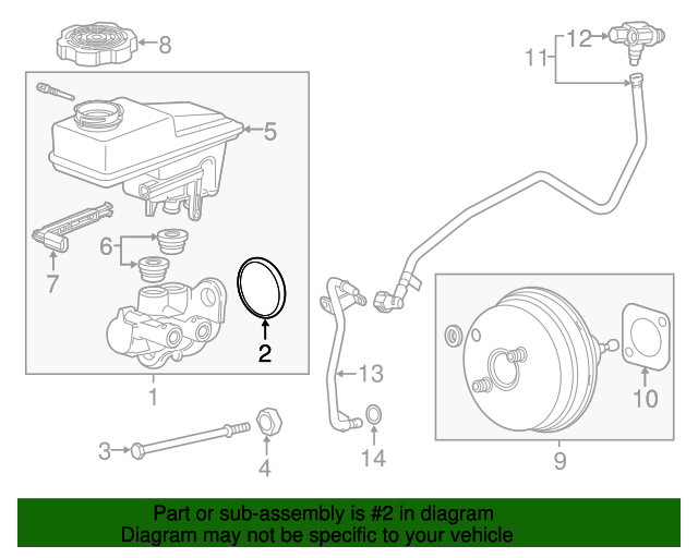 20132024 GM Power Brake Booster Seal 22895247 GM
