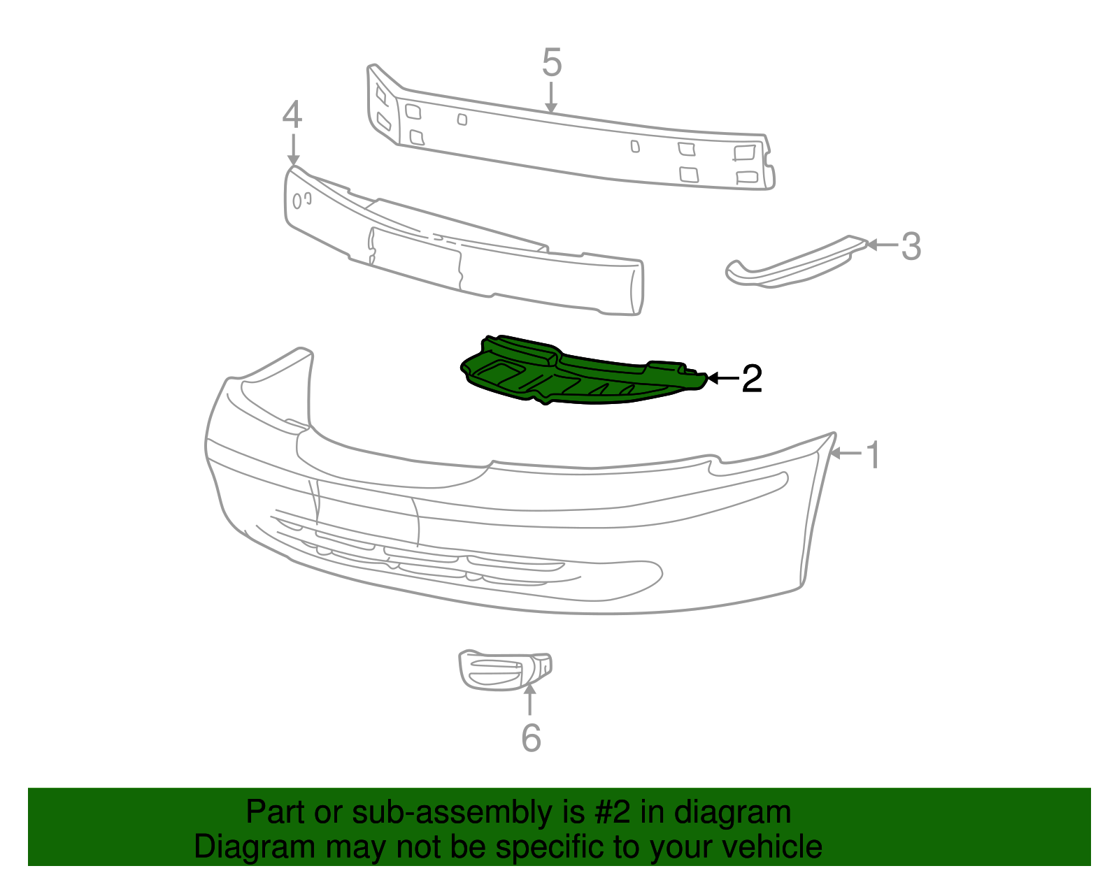 Bumper Cover Guide Bracket - Ford (YF1Z-17C972-AB)