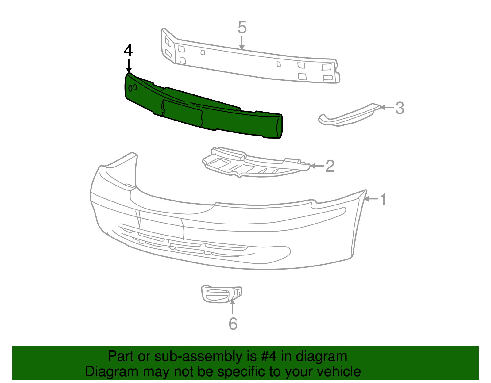 Bumper Impact Absorber - Ford (YF1Z-17754-BA)