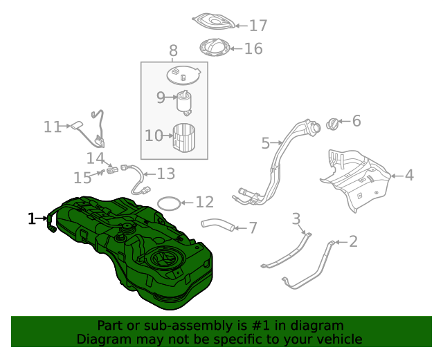 20212022 Kia Seltos Fuel Tank 31150Q5500