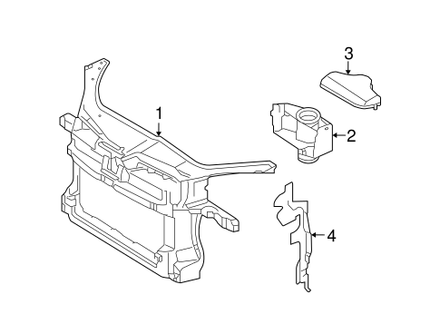 Radiator Support for 2008 Volkswagen Rabbit #0