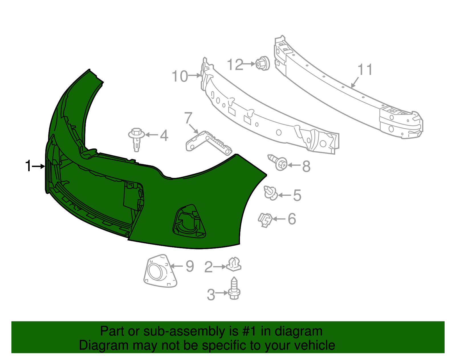 Cover Front Bumper L C - Toyota (52119-03906)