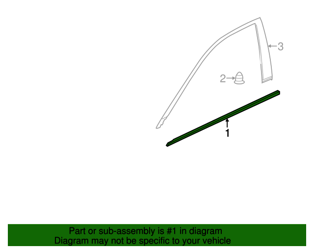 20142019 Cadillac CTS Front Driver Side Door Window Belt Reveal