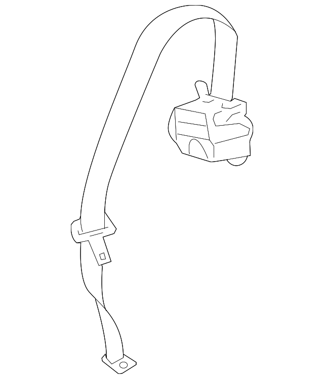 20102013 Toyota Highlander Seat Belt Lap And Shoulder Belt 733500E040