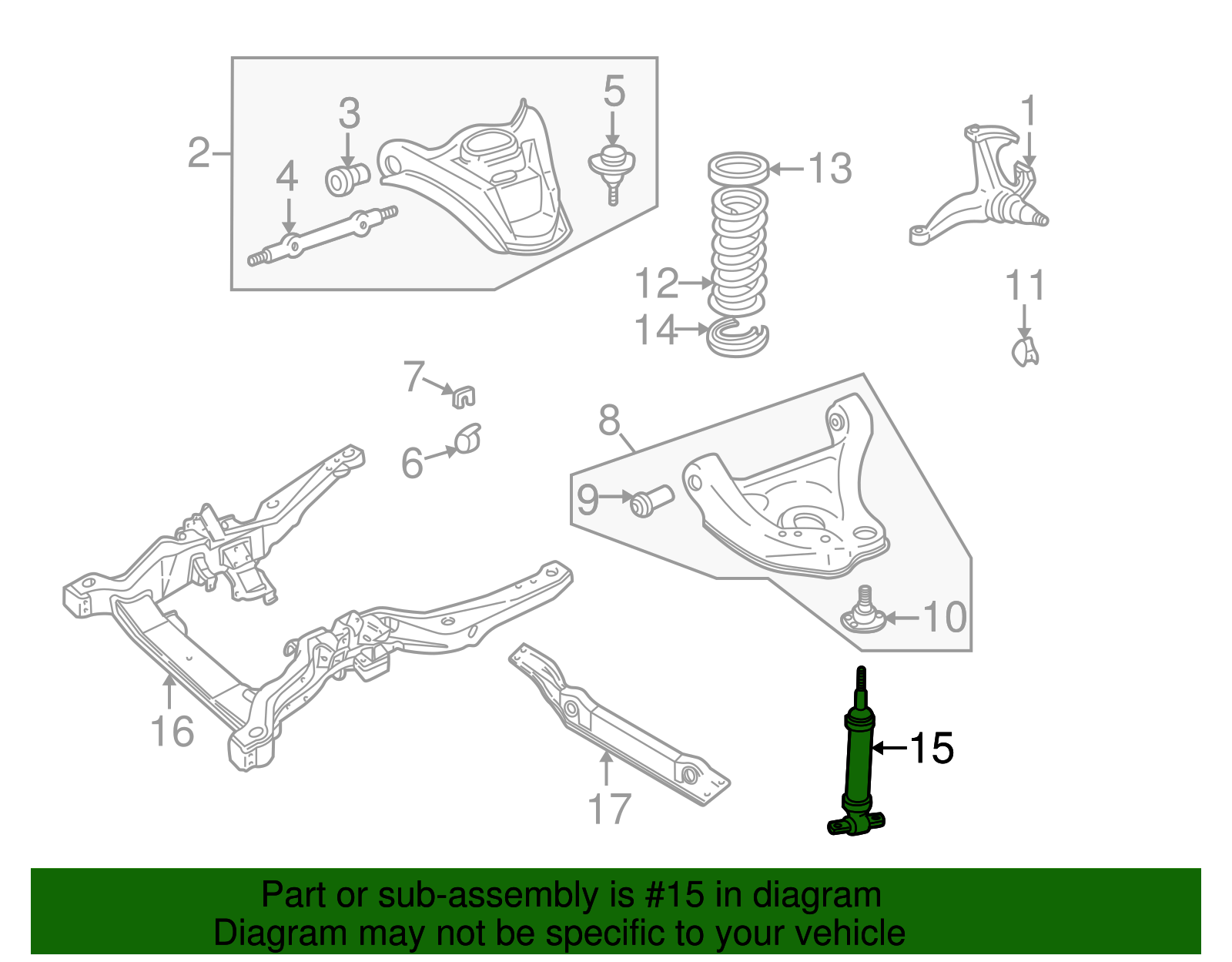 Front Shock Absorber Kit - GM (88986629)