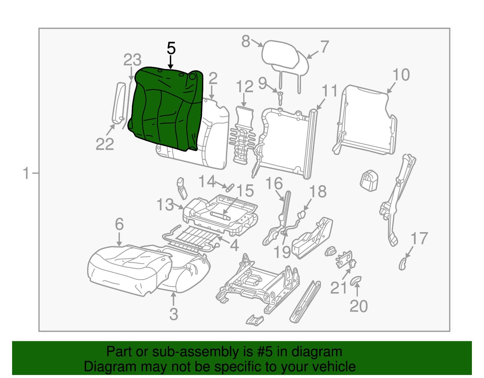 Seat Back Cover - GM (88936476)