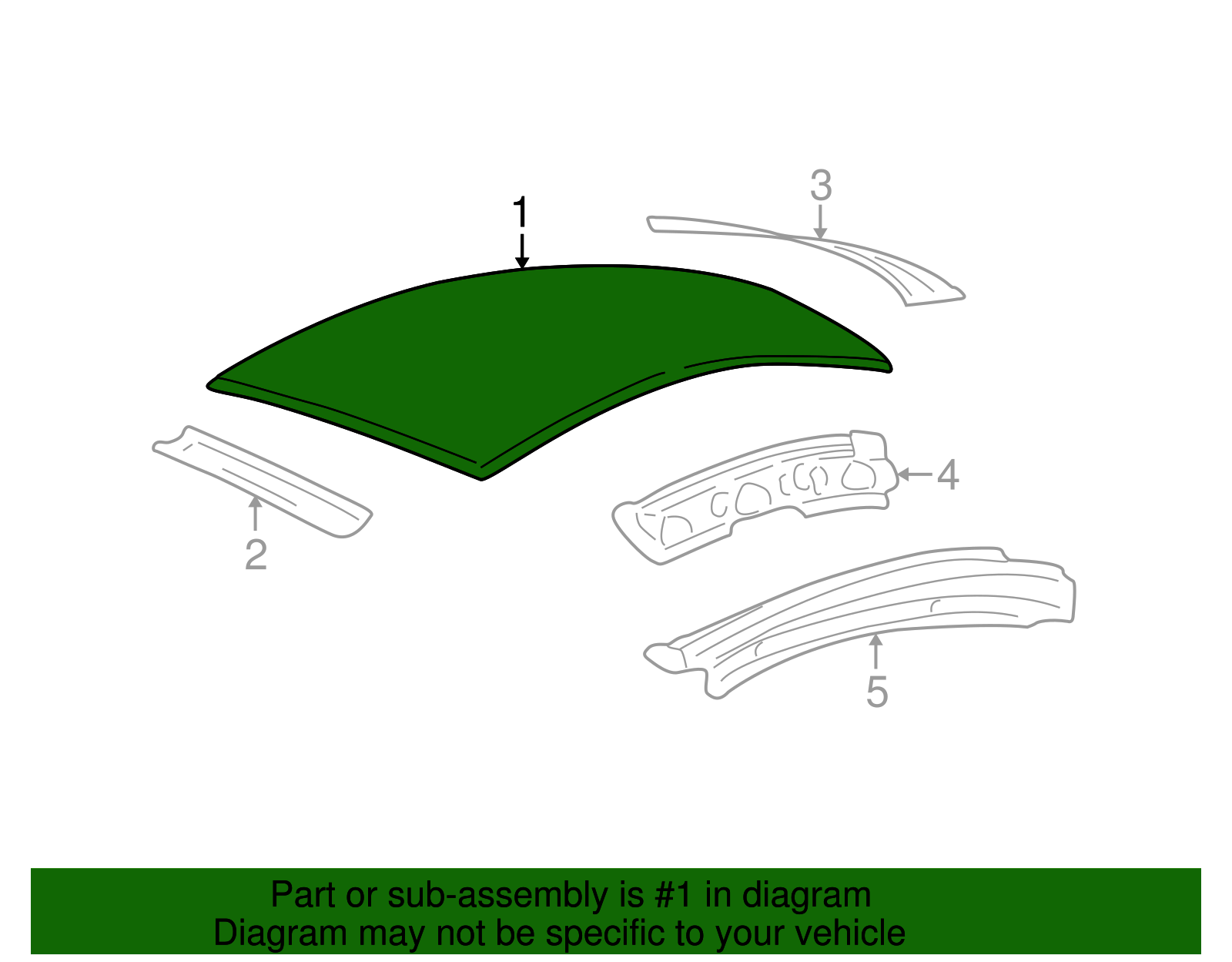 Roof Panel - Ford (YF4Z-5450202-AA)