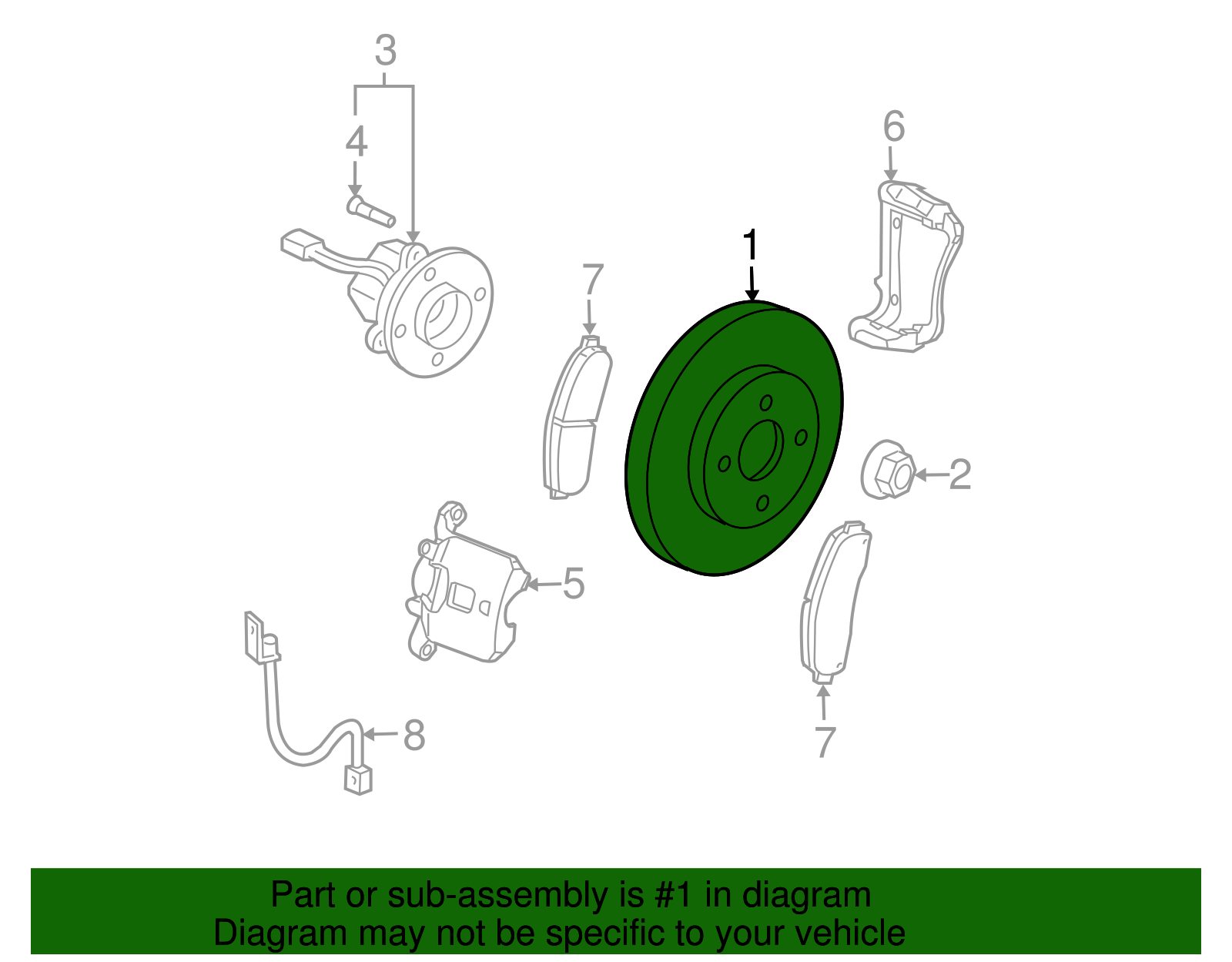 Front Disc Brake Rotor - GM (19303808)