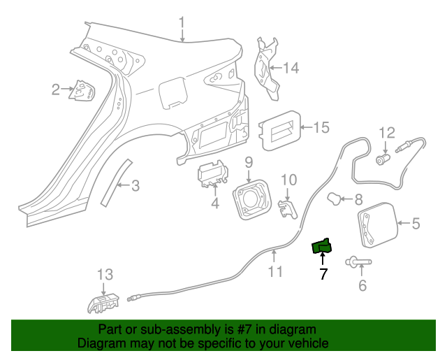 20092017 Toyota Fuel Door Spring 7736002030 Toyota Parts Center