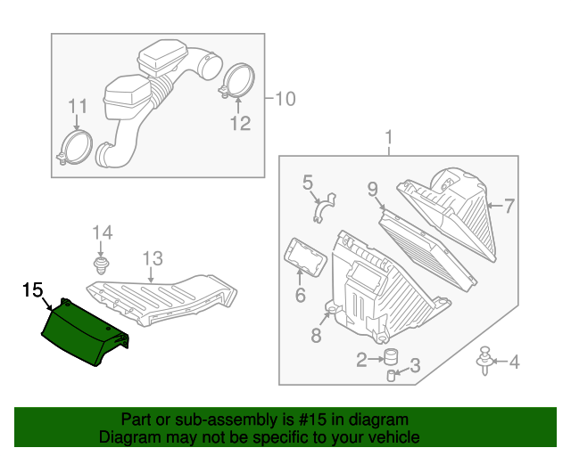 Genuine Air Cleaner Intake Duct Cover For 2016–2020 Kia Sorento – OEM 28213C5100 (Plastic, Reinforced)