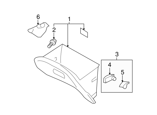 Genuine Hyundai 84510-1E400-OR Glove Box Housing