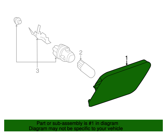 2188200221 Side Marker Light 20122014 MercedesBenz CLS 550