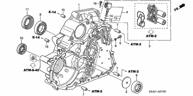 AT Torque Converter Case for 2005 Honda Civic #0