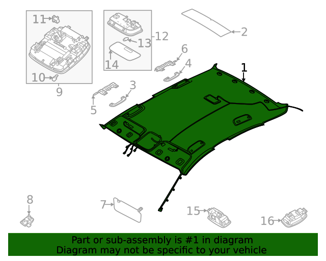 85310L3000WK Headliner 20212022 Kia K5 Kia.Parts Store