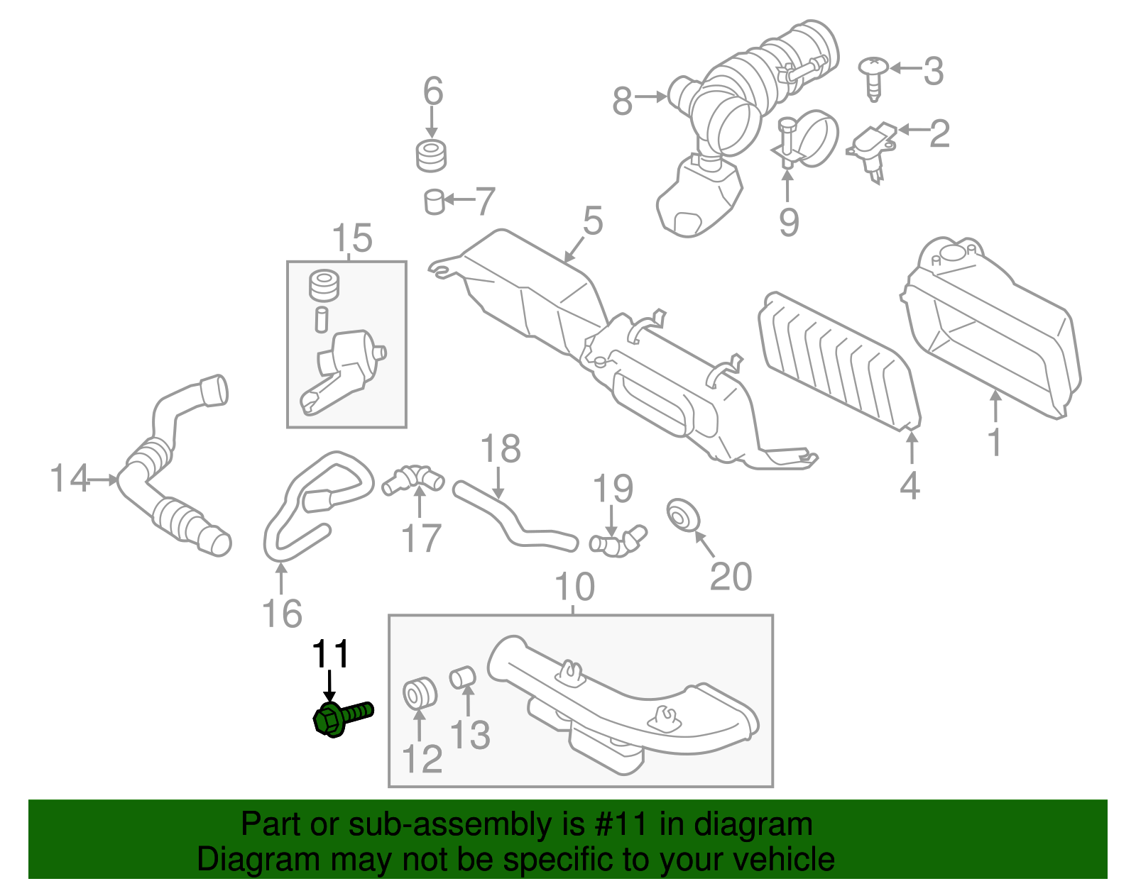 Air Inlet Duct Screw - Scion (SU003-02833)