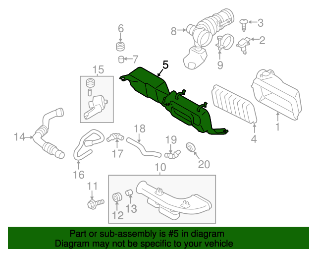 SU00301215 Air Filter Housing (Lower) 20132020 Toyota OEM