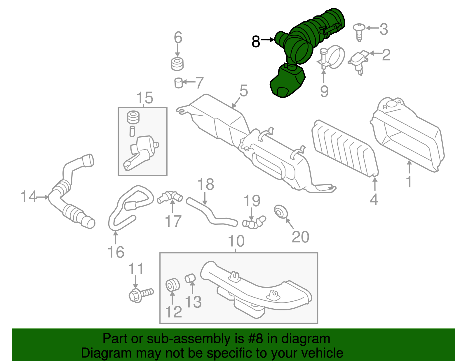Air Inlet Hose - Scion (SU003-05882)