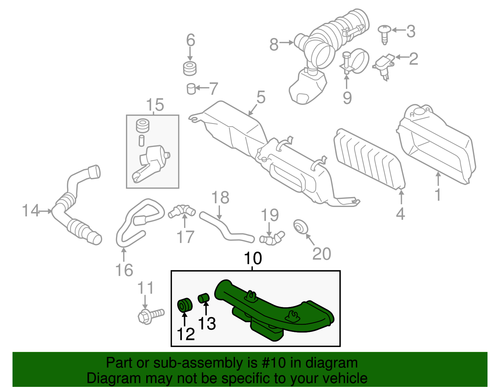 Air Inlet Duct - Toyota (SU003-01199)