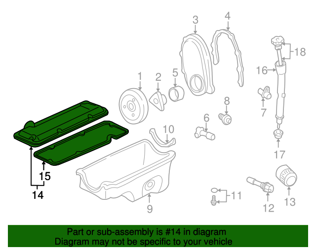 19982001 GM Rocker Arm Cover 24577253