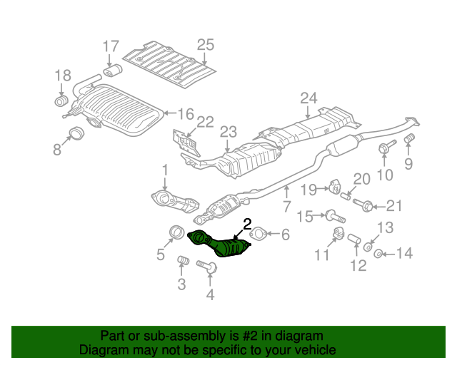 20082010 Mitsubishi Lancer Catalytic Converter 1570B897 Mitsubishi