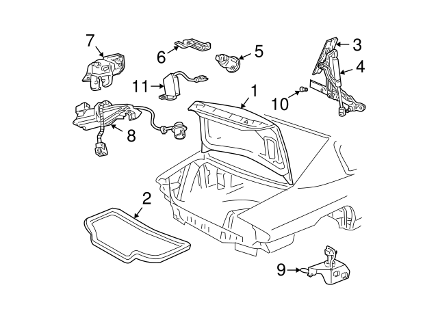 05-07 Ford Five Hundred Montego Trunk Latch Release Lock Actuator OEM PLASTIC