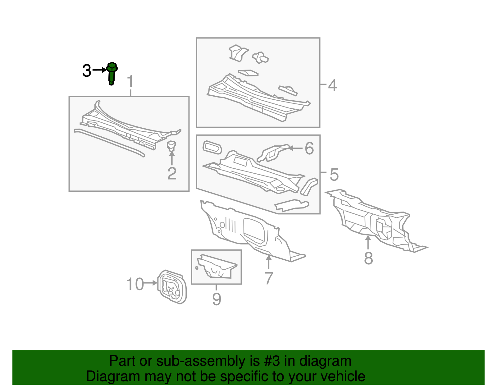 Multi-Purpose Push Pin - GM (11589290)