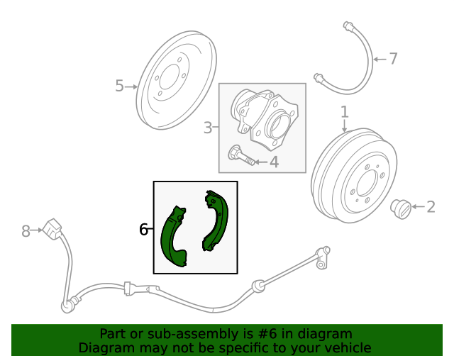 20132024 Nissan Sentra Brake Shoes D40603SG0A Nissan Parts Plus