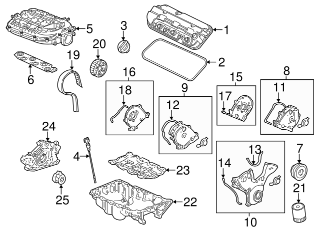 Genuine OEM Honda Acura Front Valve Cover 12310-R70-A00 Engine