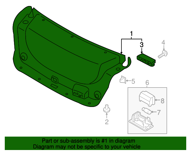81750D5000WK Trunk Lid Trim 20162020 Kia Optima Kia Auto Parts
