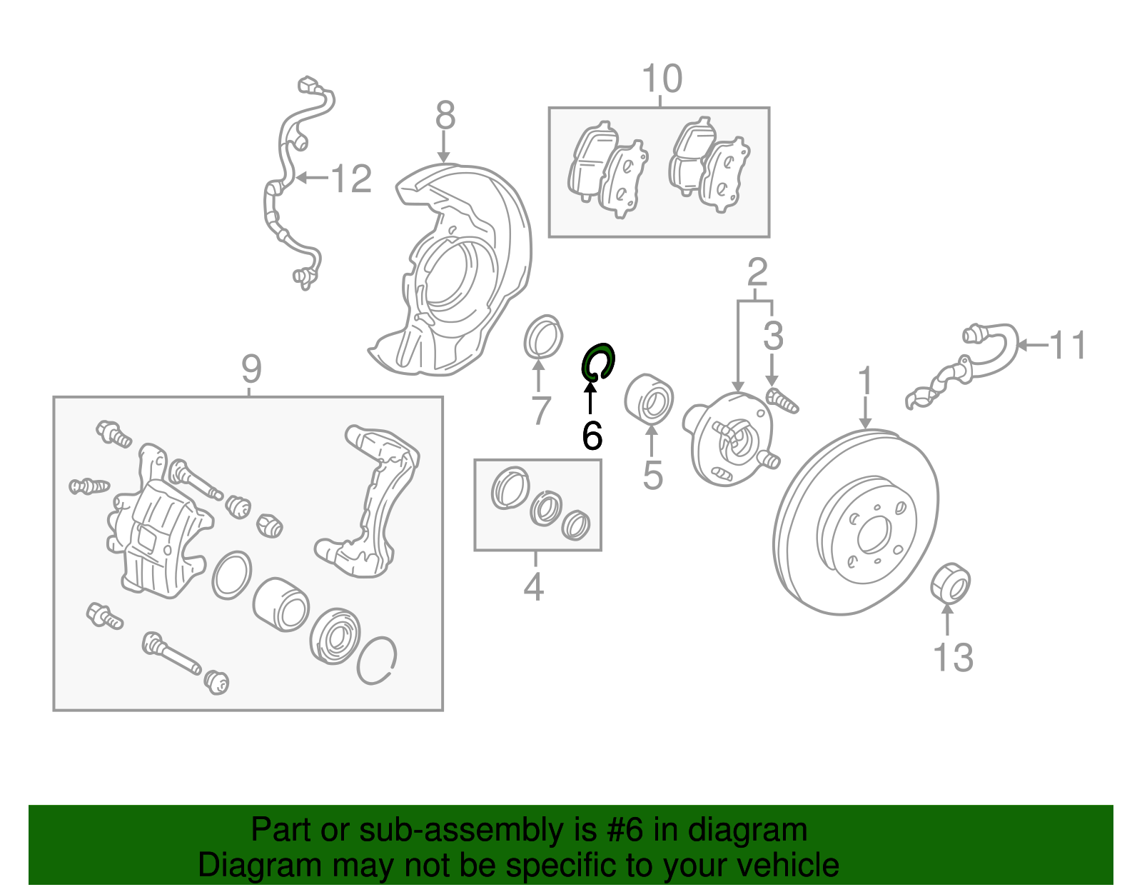 Bearing Snap Ring - Scion (90521-77001)