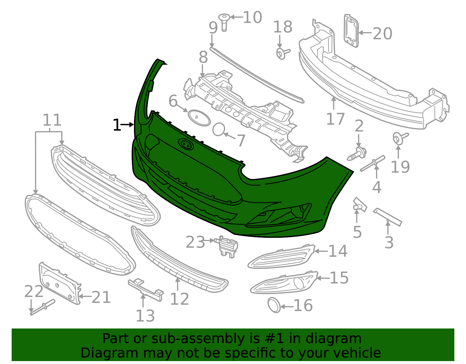 Front Bumper Reinforcement Bar – Fits Ford Fiesta (OEM D2BZ17757A / FO1006258)