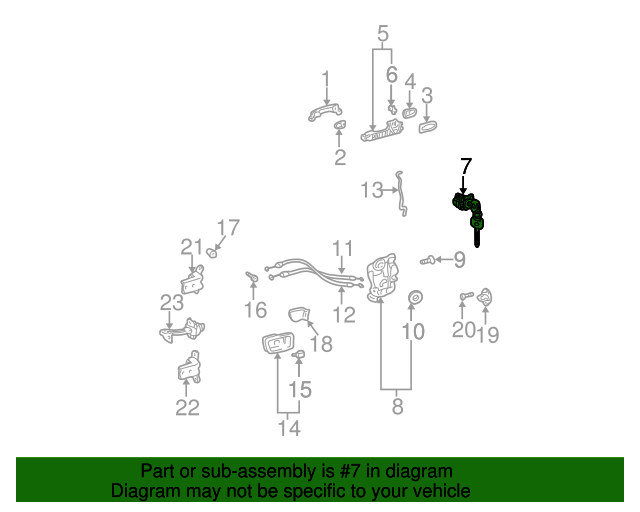 6905106010 Lock Cylinder 20022006 Toyota Camry OEM Genuine
