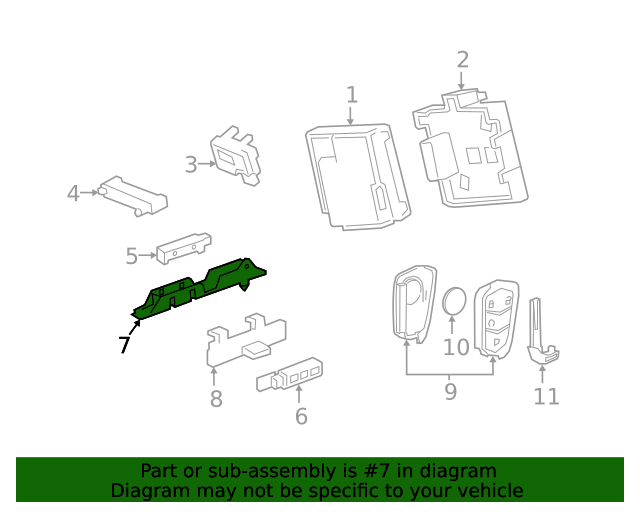 84164128 GM Ignition Lock Key Transmitter Antenna Bracket GM Parts Store