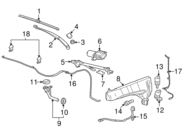 22927765 - Windshield Washer Fluid Reservoir - 2010-2016 Cadillac SRX