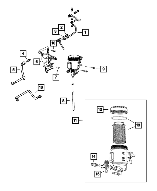 2020 Ram 3500 Fuel Filter 68391351AA MOPAR Dodge Parts