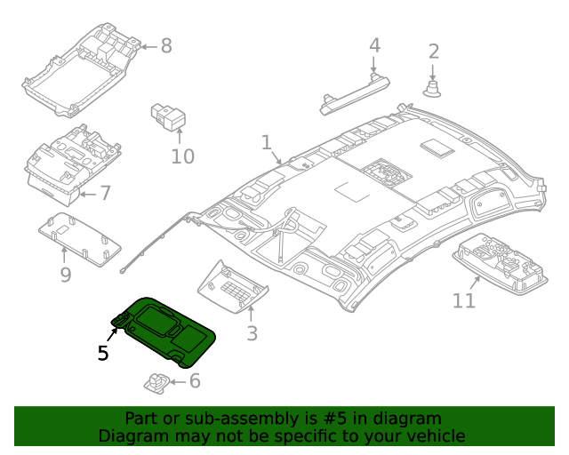 20202022 Nissan Sentra SunVisor 964006LE0C Nissan Parts Plus