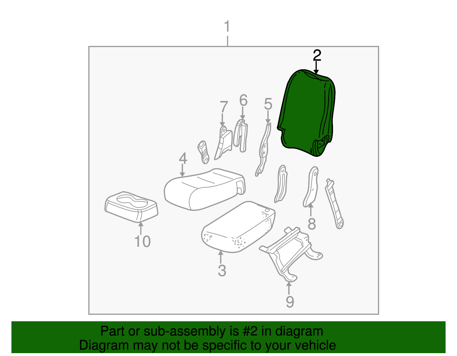 Seat Back Assembly - GM (88936653)