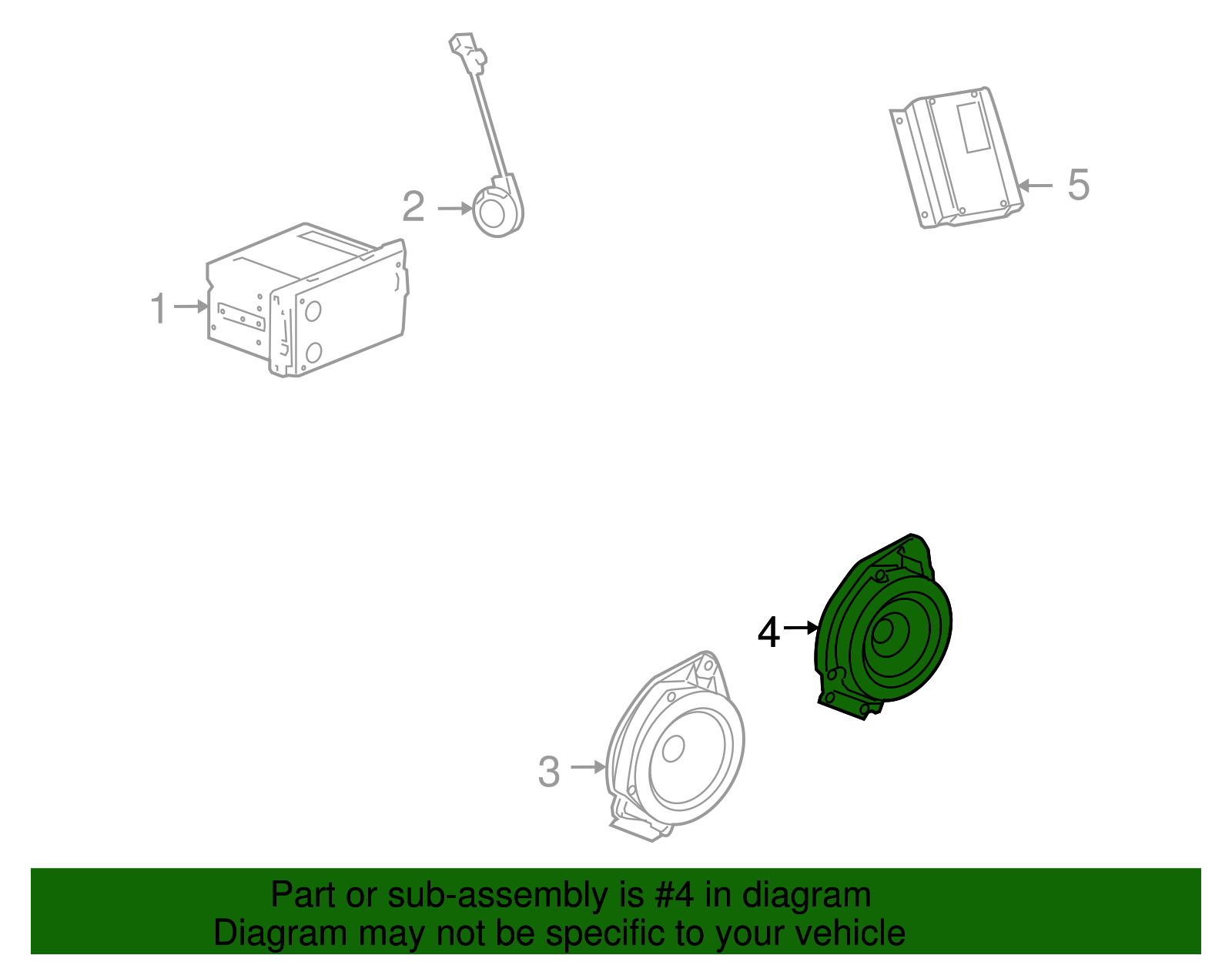 Rear Side Door Speaker - GM (93357472)