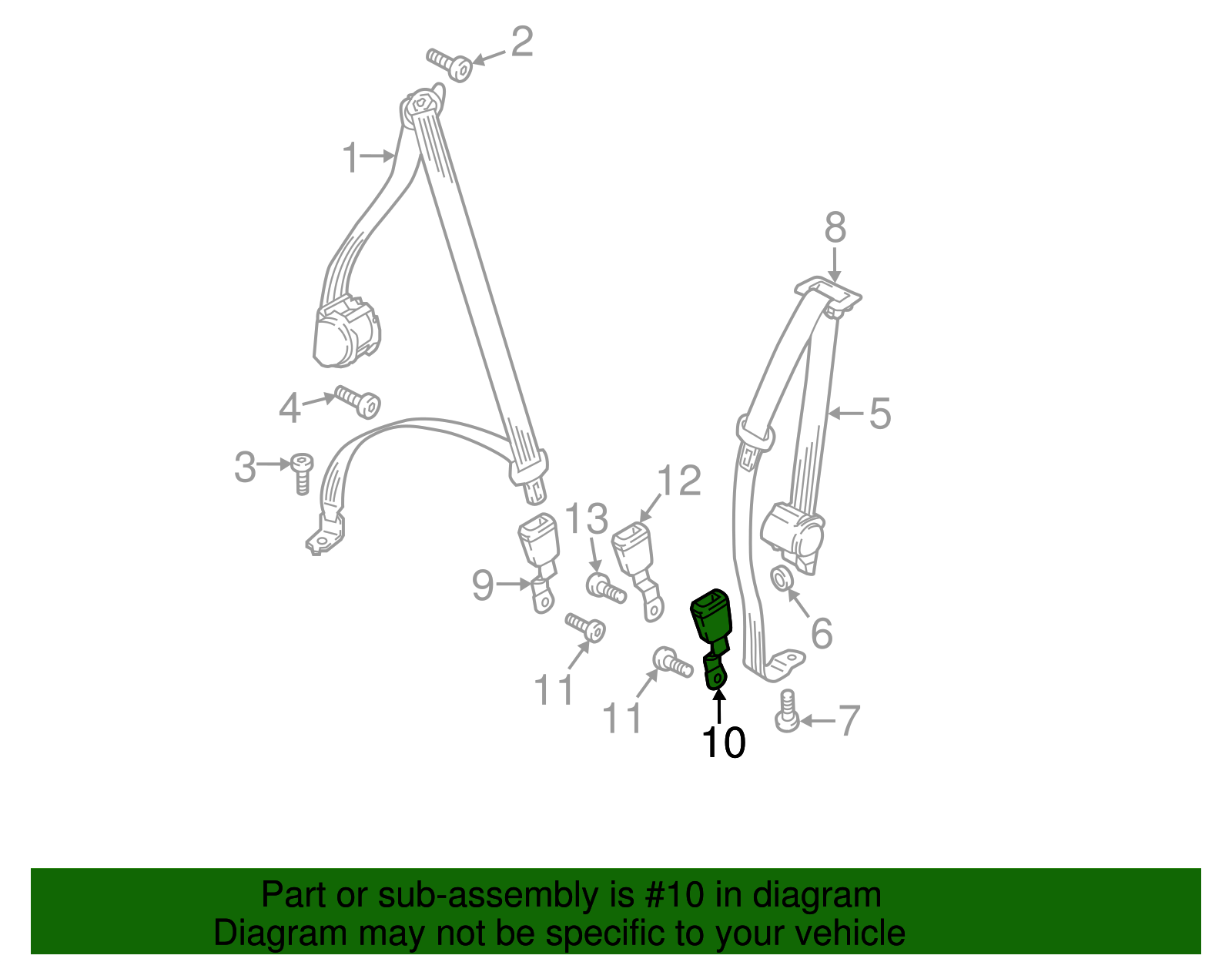 Outer Buckle 3CN-857-739-A-MNB