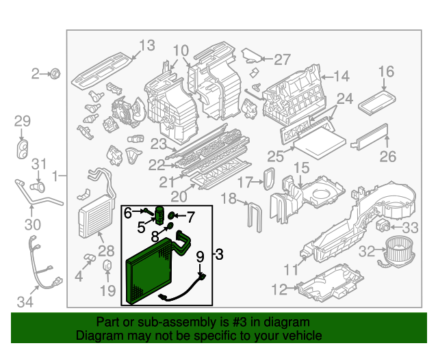 9541064J32 Evaporator Assembly 20062013 Suzuki Grand Vitara