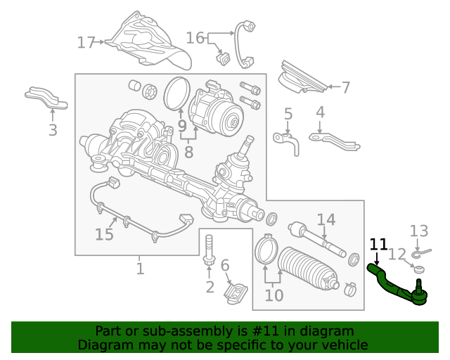 53540-TBA-A01 - End R Tie Rod - 2016-2021 Honda | Honda Factory Parts