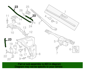 2000-2024 Audi Washer Hose 1J0-955-751-D | Audi USA Parts