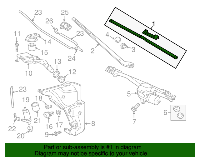4G1-998-002-A - Wiper Blade 2012-2018 Audi | Audi OEM Parts