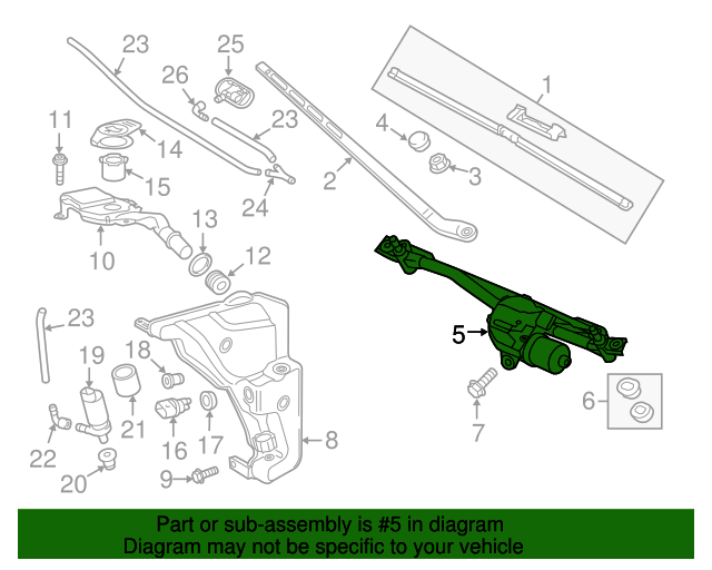 20122018 Audi Wiper Motor 4G1955023C XportAuto