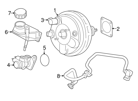 Master Cylinder - Components On Dash Panel for 2015 Volvo V60 #0