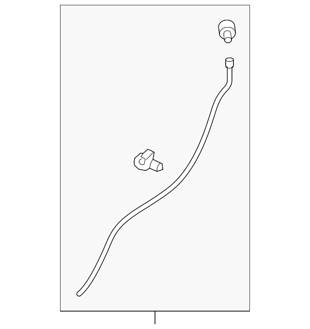 20102017 GM Passenger Side Sunroof Housing Front Drain Hose 20943457