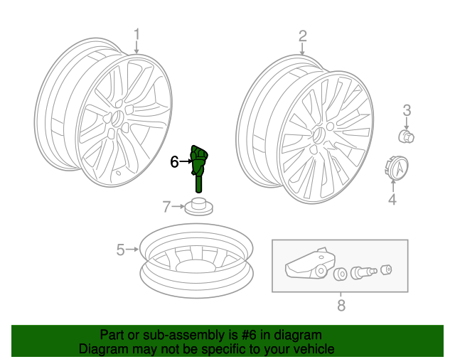 20042020 Acura Wheel, Spare Mount Bolt 74652SDA003 Acura OEM Parts