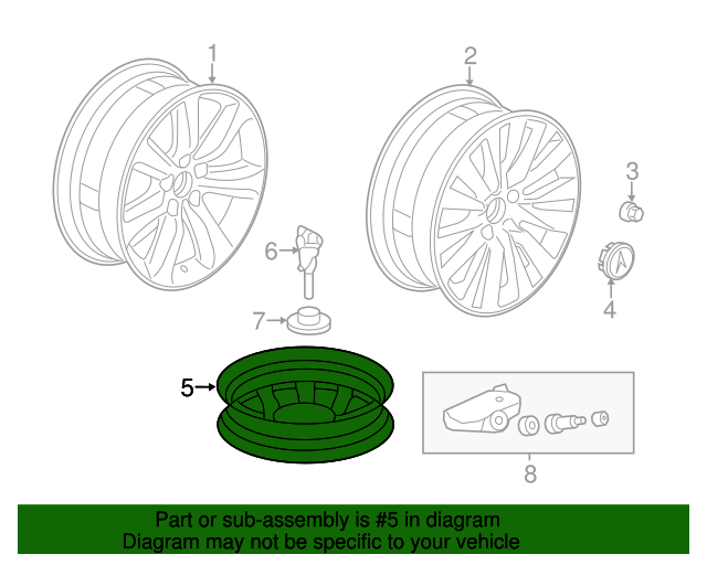 Genuine OEM Acura Wheel, Alloy Part 42800TY3J01 Acura Parts For Less